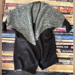 Kerisma Black and Gray Women's Poncho sweater